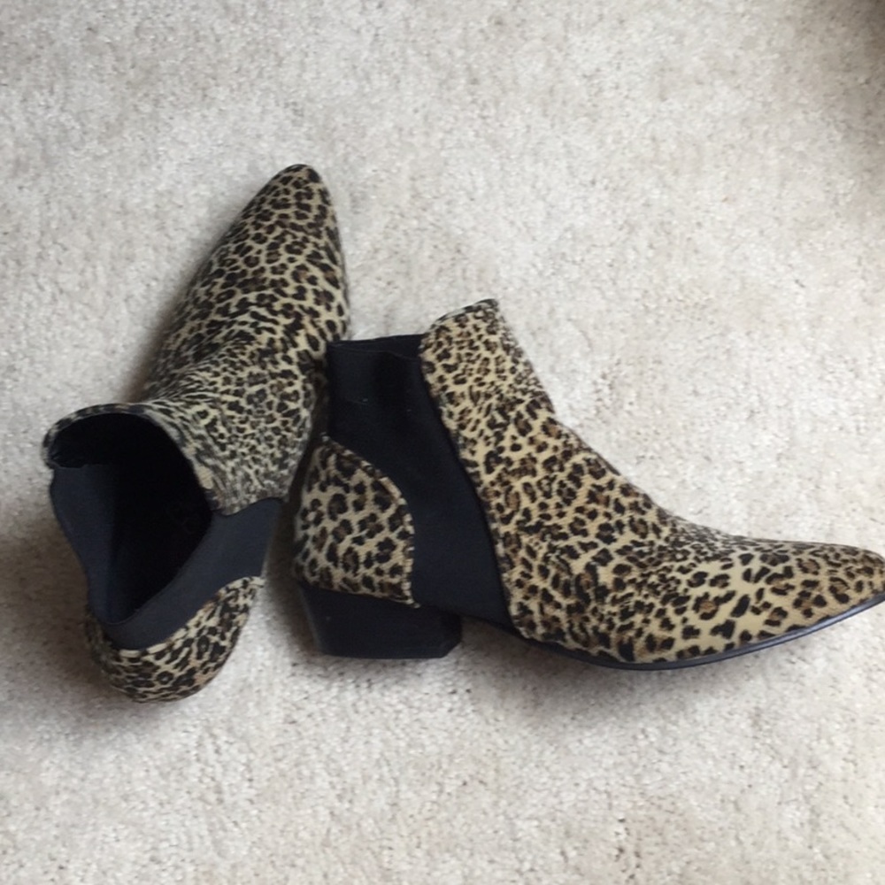 Penny Loves Kenny Leopard Print Ankle Boots